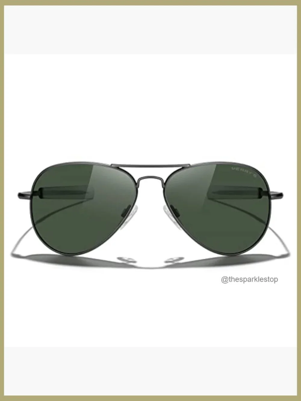Metal Frame Polarized Aviator Sunglasses for Men or Women